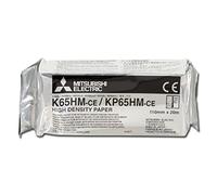 Carta Ecografica MITSUBISHI K65HM-CE/KP65HM-CE, Stampa Monocromatica in B/N ad Alta Densità e Alto Contrasto termico, per Ultrasuoni, Microscopia, Applicazioni dentali, Formato A6, 10 mmx20m, 4 Rotoli