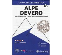 Carta escursionistica Alpe Devero. Val Formazza, Binntal, Valle di Goms 1:25.000