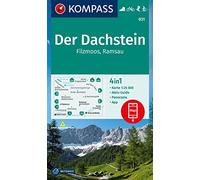 Carta escursionistica Kom 031. Der Dachstein, Ramsau, Filzmoos: 4in1 Wanderkarte mit Panorama und Aktiv Guide inklusive Karte zur offline Verwendung ... Fahrradfahren. Skitouren. Langlaufen.