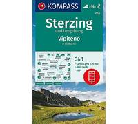 Carta escursionistica Kom 058. Sterzing und Umgebung, Vipteno e dintorni: 3in1 Wanderkarte mit Aktiv Guide inklusive Karte zur offline Verwendung in der KOMPASS-App. Fahrradfahren. Skitouren.