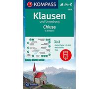 Carta escursionistica Kom 059. Klausen und Umgebung, Chiusa e dintorni: 3in1 Wanderkarte mit Aktiv Guide inklusive Karte zur offline Verwendung in der KOMPASS-App. Fahrradfahren. Skitouren.
