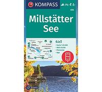 Carta escursionistica Kom 066. Millstätter See: 4in1 Wanderkarte mit Aktiv Guide und Panorama inklusive Karte zur offline Verwendung in der KOMPASS-App. Fahrradfahren. Skitouren. Langlaufen.