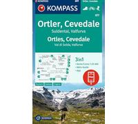 Carta escursionistica Kom 077. Ortler, Cevedale, Suldental, Valfurva / Ortles, Cevedale, Val di Solda, Valfura: 3in1 Wanderkarte mit Aktiv Guide ... in der KOMPASS-App. Fahrradfahren. Skitouren.