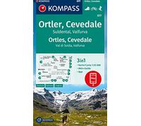 Carta escursionistica Kom 077. Ortler, Cevedale, Suldental, Valfurva / Ortles, Cevedale, Val di Solda, Valfura: 3in1 Wanderkarte mit Aktiv Guide ... in der KOMPASS-App. Fahrradfahren. Skitouren.