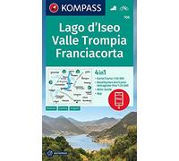 Carta escursionistica KOM 106. Lago d'Iseo, Valle Trompia, Franciacorta: 1:50000