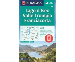 Carta escursionistica KOM 106. Lago d'Iseo, Valle Trompia, Franciacorta: 1:50000