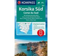 Carta escursionistica Kom 2251. Korsika Süd. Mit Weitwanderweg GR20 / Corse du S