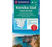 Carta escursionistica Kom 2251. Korsika Süd. Mit Weitwanderweg GR20 / Corse du Sud. Avec Grande Randonnée GR20: inklusive Karte zur offline Verwendung in der KOMPASS-App. Fahrradfahren.