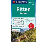 Carta escursionistica Kom 44. Ritten, Renon: 4in1 Wanderkarte mit Aktiv Guide und Panorama inklusive Karte zur offline Verwendung in der KOMPASS-App. Fahrradfahren.: 068