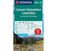 Carta escursionistica Kom 47. Lienzer Dolomiten, Lesachtal, Karnischer Höhenweg: 4in1 Wanderkarte mit Aktiv Guide und Detailkarten inklusive Karte zur ... in der KOMPASS-App. Fahrradfahren. Skitouren.