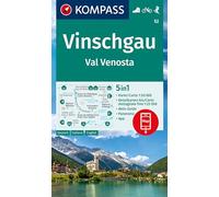 Carta escursionistica KOM 52 Vinschgau/ Val Venosta: 5in1 Wanderkarte mit Aktiv Guide, Detailkarten und Panorama inklusive Karte zur offline Verwendung in der KOMPASS-App. Fahrradfahren. Skitouren.
