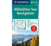 Carta escursionistica Kom 63. Millstätter See, Nockgebiet: 5in1 Wanderkarte, mit Panorama, Aktiv Guide und Detailkarten inklusive Karte zur offline ... in der KOMPASS-App. Fahrradfahren. Skitouren.