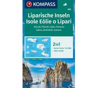 Carta escursionistica Kom 693. Isole Eólie o Lìpari, Alicudi, Filicudi, Lìpari, Panarea, Salina, Strómboli, Vulcano: 2in1 Wanderkarte mit Aktiv Guide.