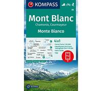 Carta escursionistica Kom 85. Mont Blanc / Monte Bianco: Wandelkaart Schaal 1 : 50.000