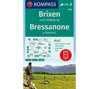 Carta escursionistica n. 050. Bressanone e dintorni 1:25.000. Ediz. italiana, tedesca, francese e inglese: 4in1 Wanderkarte 1:25000 mit Panorama und ... in der KOMPASS-App. Fahrradfahren. Skitouren.