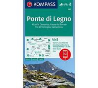 Kompass Carta N.107: Ponte di Legno - Alta Val Camonica, Passo del Tonale, Val di Vermiglio, Val Genova 1:50.000 unisex