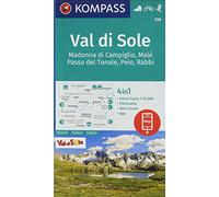 Carta escursionistica n. 119. Val di Sole 1:35.000 Ediz. italiana, tedesca e inglese: 4in1 Wanderkarte 1:35000 mit Panorama und Aktiv Guide inklusive ... in der KOMPASS-App. Fahrradfahren. Skitouren.