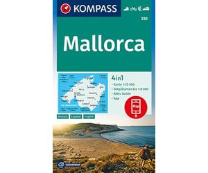 Carta escursionistica n. 230. Mallorca 1:75.000. Ediz. tedesca, spagnola e inglese: 4in1 Wanderkarte mit Aktiv Guide und Detailkarten inklusive Karte ... Fahrradfahren. Klettern. Autokarte.