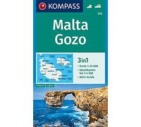 KOMPASS Wanderkarte 235 Malta, Gozo 1:25.000 by Kompass-Karten Gmbh