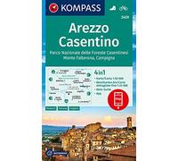 Carta escursionistica n. 2459. Arezzo, Casentino 1:50.000 (waterproof): 4in1 Wanderkarte mit Aktiv Guide und Detailkarten inklusive Karte zur offline Verwendung in der KOMPASS-App. Fahrradfahren.