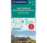 Carta escursionistica n. 2463. Lago Trasimeno, Area Protetta Val d'Orcia, Montepulciano, Montalcino, Monte Amiata, Cortona 1:50.000. Con App: 4in1 ... Verwendung in der KOMPASS-App. Fahrradfahren.