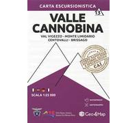 Carta escursionistica Valle Cannobina. Scala 1:25.000. Ediz. italiana, inglese, tedesca e francese. Vol. 13