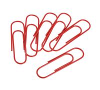 Carta Fermagli Grande Dimensioni 3,9 Pollici Vinile Rivestito Rosso Conteggio 40