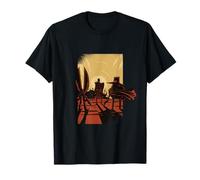 Carta Forbice Sasso Duello Divertente Humor Cowboy West Maglietta