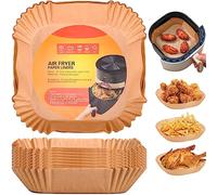 Carta Forno per Friggitrice Ad Aria - Confezione da 100 Carta per Friggitrice Ad Aria - Teglia Usa e Getta per Friggitrice Ad Aria- Si Adatta Alla Maggior Parte Delle Marche （20CM）