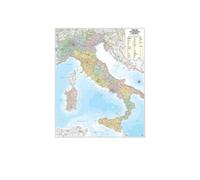 Carta geografica Italia amministrativa e stradale - murale - 97x122 cm - Belletti