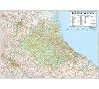 Carta GEOGRAFICA MURALE REGIONE ROMAGNA 132 x 99 cm BELLETTI cartina
