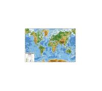 Carta geografica plastificata - 100x140 cm CWR planisfero 06997