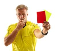 Carta gialla rossa - Carta di penalità di calcio da 4,33 pollici - scheda arbitro calcio in PVC leggero e durevole, facile da utilizzare, set carte avvertimento per il supporto degli arbitri durante l