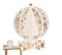 Carta Globe Snow - di Natale da 12 cm, ornamento natalizio pop-up | Globi 3D festivi con di neve per il saluto invernale celebrazione Regalo Vetrina da tavolo Funzione scena set da