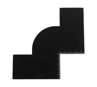 Carta Guida per Barba e Attaccatura con Righello Integrato Nero | Stencil Riutilizzabile, Misurazioni Precise, Design Ergonomico, per Barbieri e Grooming allo Specchio