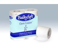 BulkySoft - 66440 - Carta igienica Classic - 2 veli - 16 gr - 10 cm x 52,5 mt - diametro 11,5 cm - 500 strappi - BulkySoft - pacco 4 rotoli - 82496 - Conf. da 1 Pz. - 66440