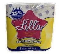 Carta Igienica LILLA' 3 Veli 4 Rotoli Profumata Morbida - 48Rotoli (8x6)