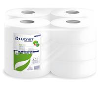 Carta Igienica Eco 150 Lucart - Mini Jumbo - 2 Veli - 405 Strappi - 812126P (Bia