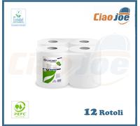 Carta Igienica Mini Jumbo 2 veli dispenser camper pura cellulosa 12 rotoli