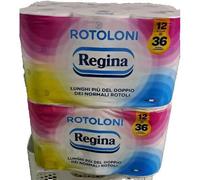 Carta Igienica Regina Rotoloni 24 Rotoli 500 Strappi Doppio Velo Certificata