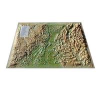 Carta in rilievo della Drome-Ardeche.
