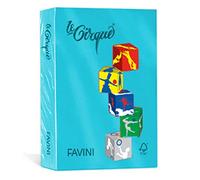 Carta in risma colorata Favini 500 fogli A4 80gr lecirque azzurro pastello [A717504]