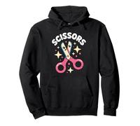 Carta Kawaii Scissors Rosa Forbici Sasso Carta Gioco Felpa con Cappuccio