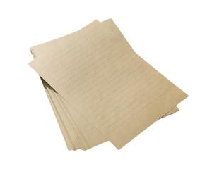 Carta kraft per scrittura, carta da lettere a righe, carta per stampante vintage formato lettera, stampante fronte-retro per inviti/decorativa, carta antica in stile retrò (50, A4)