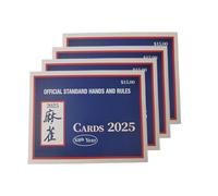 Carta Mahjong 2025 | Carte regole per Mahjong, accessorio portatile per gioco di grandi dimensioni 2025 per segnare la lega di lettura