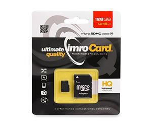 CARTA MEMORIA IMRO MICROSD 128GB CON ADATTATORE SD CLASSE 10 UHS