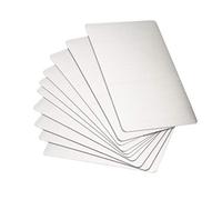 Carta metallica vuota tono argento, piastra in acciaio inossidabile for incisione con stampa laser sottile da 0,4 mm, fogli di metallo for artigianato 10 pezzi(88x53x0.4mm)