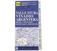 Carta n. 112 Valle Stura, Vinadio, Argentera 1:25.000. Carta dei sentieri e dei rifugi. Serie monti