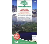 Carta n. 24. Valle Orco, Gran Paradiso. Carta dei sentieri e stradale 1:25.000. Adatto a GPS