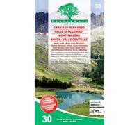 Carta n. 30. Gran San Bernardo, Valle di Ollomont, Mont Fallére, Aosta 1:25.000